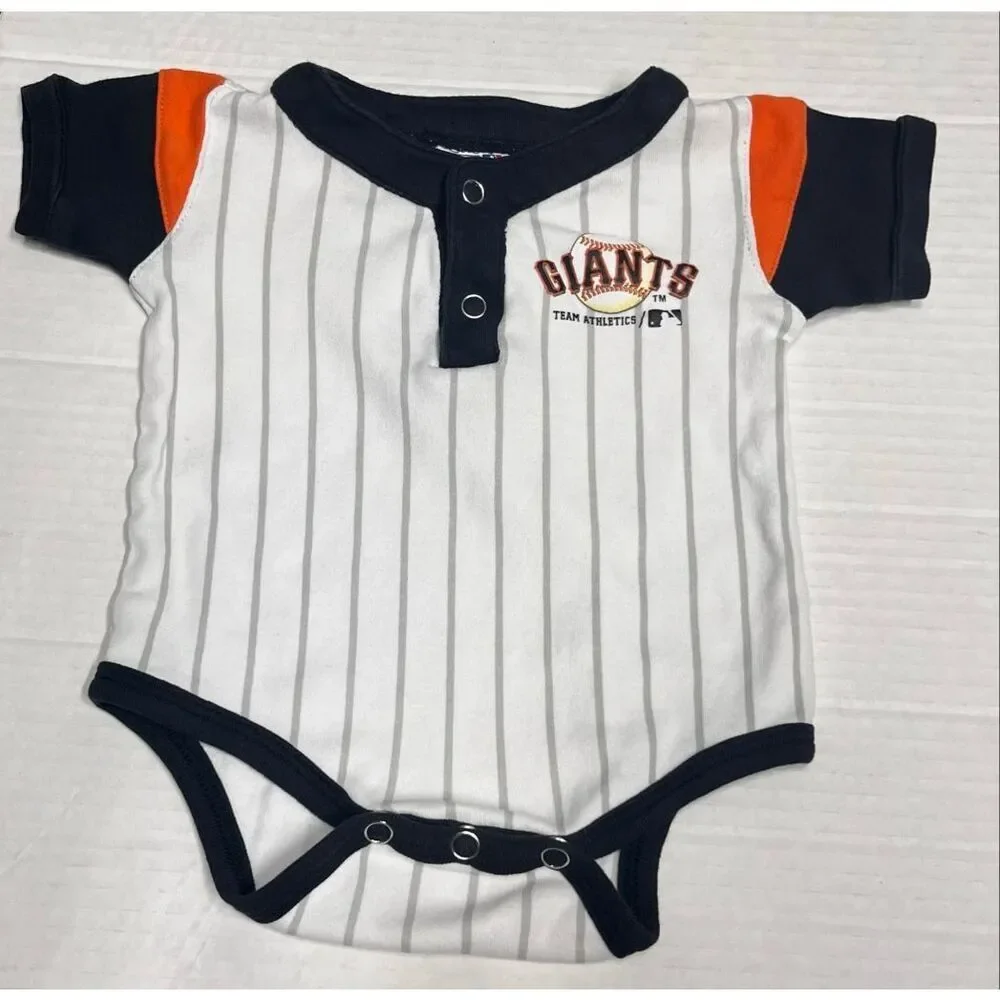 Genuine Merchandise SF Giants Pinstripe Bodysuit   Boys Size 3/6 Months